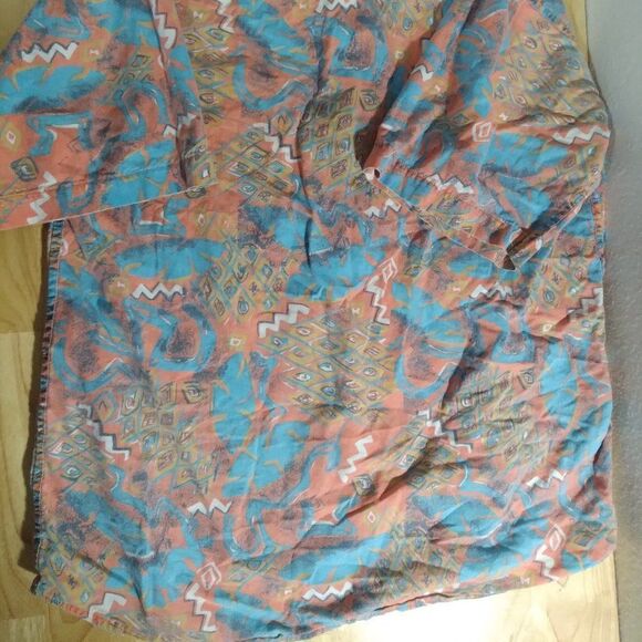 Vintage Sostanza Fashion Police Abstract Geometric Hawaiian Shirt - Picture 5 of 8